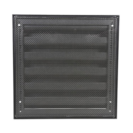 Renson 1058001 - opbouwmuurrooster met gaas 431 (225x225) str 9005 zwart | 2 stuks