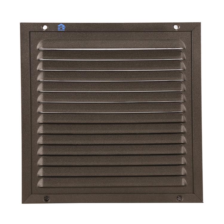 Afbeelding laden in galerijviewer, Renson 1058003 - opbouw schoepenr kader gaas 437 (200x200) ral 9005 zwart | 2 stuks
