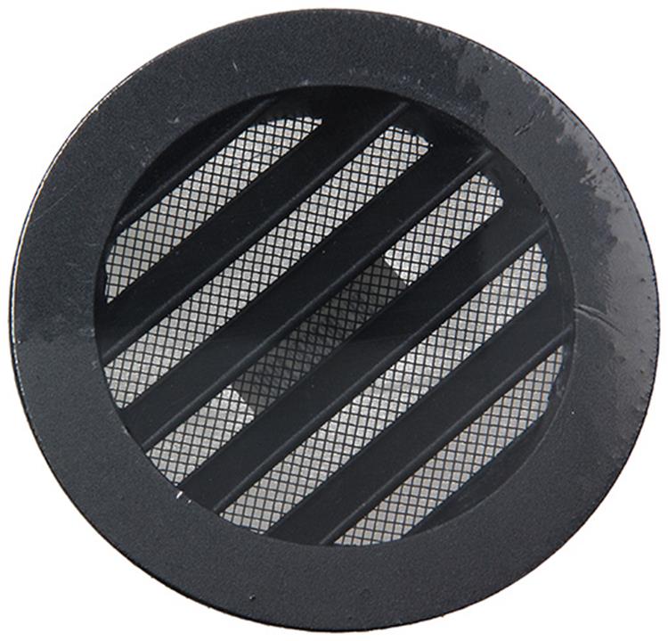 Afbeelding laden in galerijviewer, Renson 1057993 - inbouw rond schoepenr met gaas434r dia 100 ral 9005 zwart | 10 stuks
