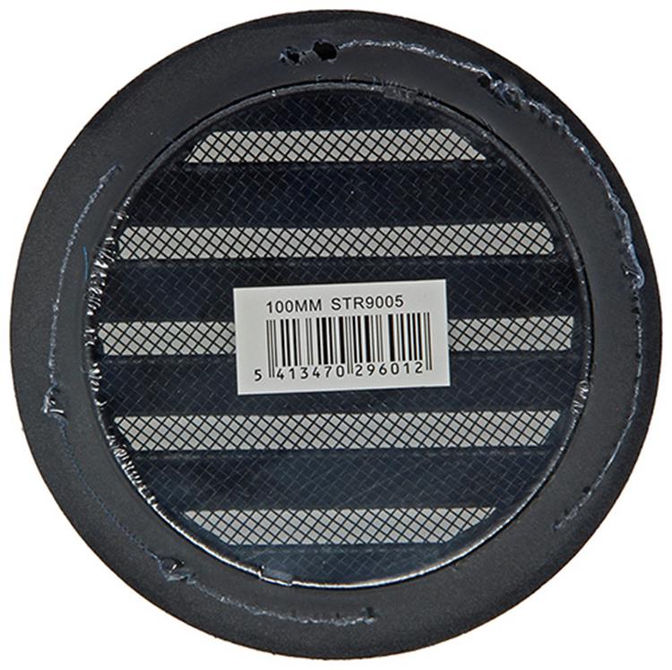 Chargez l'image dans la visionneuse de la galerie, Renson 1057993 - inbouw rond schoepenr met gaas434r dia 100 ral 9005 zwart | 10 stuks
