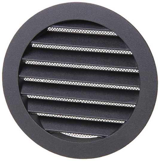 Renson 1057994 - inbouw rond schoepenr met gaas434r dia 125 ral 9005 zwart | 10 stuks