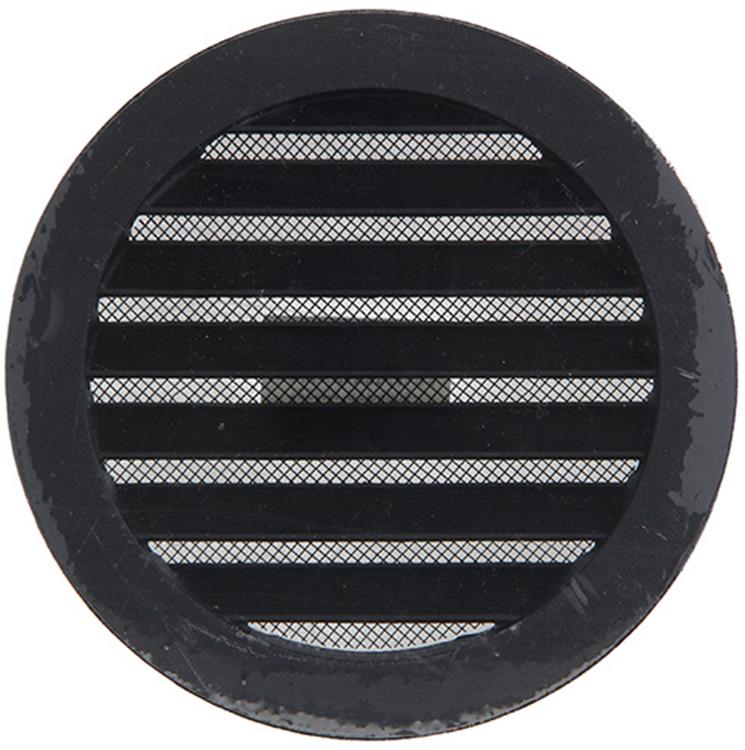 Afbeelding laden in galerijviewer, Renson 1057994 - inbouw rond schoepenr met gaas434r dia 125 ral 9005 zwart | 10 stuks
