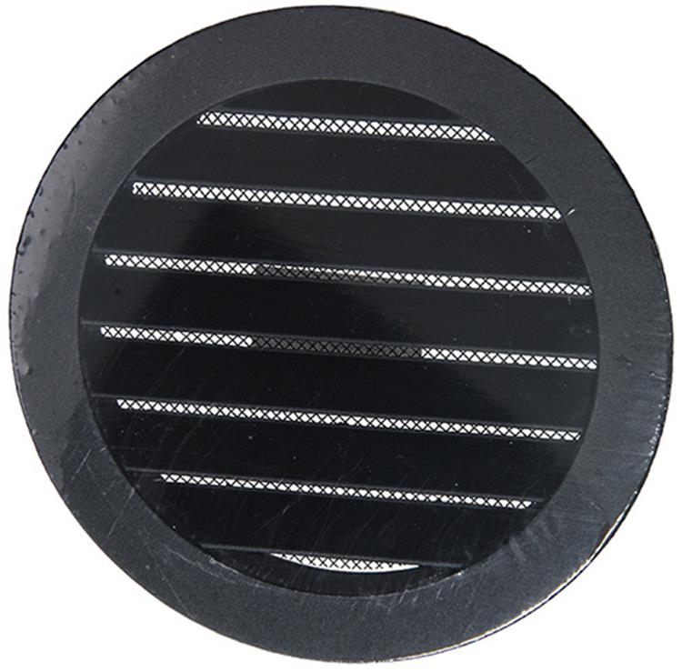 Afbeelding laden in galerijviewer, Renson 1057994 - inbouw rond schoepenr met gaas434r dia 125 ral 9005 zwart | 10 stuks
