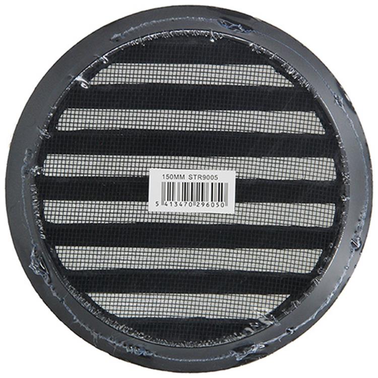 Chargez l'image dans la visionneuse de la galerie, Renson 1057995 - inbouw rond schoepenr met gaas434r dia 150 ral 9005 zwart | 10 stuks
