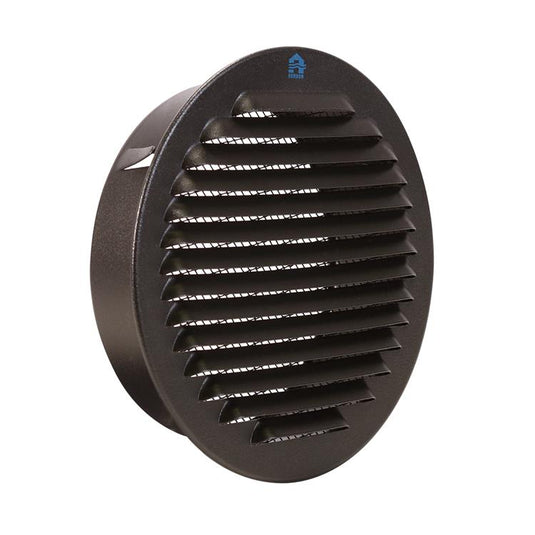 Renson 1057997 - inbouw rond schoepenr met gaas435r dia 150 ral 9005 zwart | 5 stuks