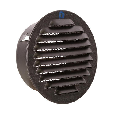 Renson 1059761 - inbouw rond schoepenr met gaas435r dia 100 ral 9005 zwart | 8 stuks