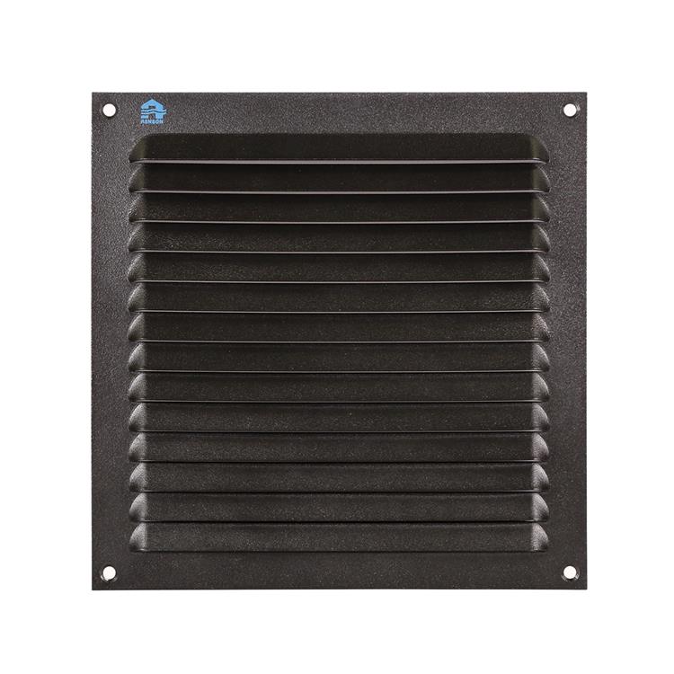 Afbeelding laden in galerijviewer, Renson 1061639 - opbouw schoepenrooster 436 200x200 ral 9005 zwart | 10 stuks
