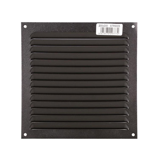 Renson 1061639 - opbouw schoepenrooster 436 200x200 ral 9005 zwart | 10 stuks