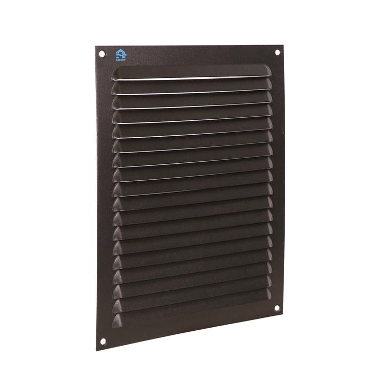 Afbeelding laden in galerijviewer, Renson 1061640 - opbouw schoepenrooster 436 200x250 ral 9005 zwart | 10 stuks

