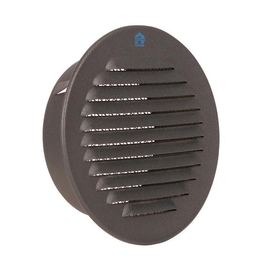 Renson 1062424 - inb.schoepenrooster rond alu 435r (dia 120) structuur 7016 | 5 stuks