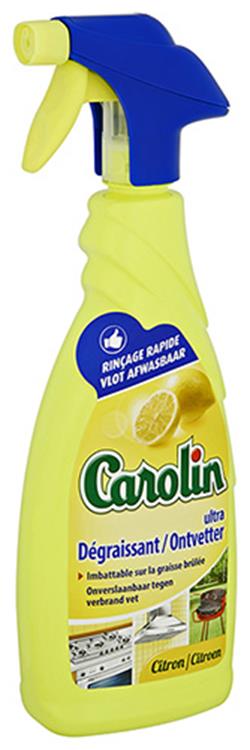 Carolin 1053965 - ontvetter spray lemon 650 ml | 6 stuks