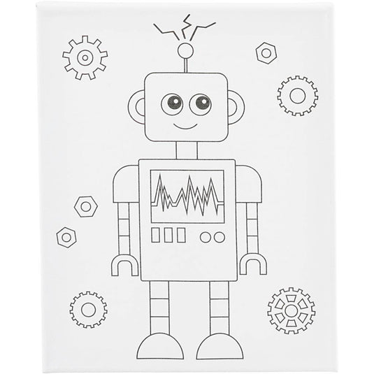 Creativ company https: www.cchobby.nl schildercanvas-met-print-robot-d-1-6-cm-afm-24x30-cm-360-gr-1-stuk