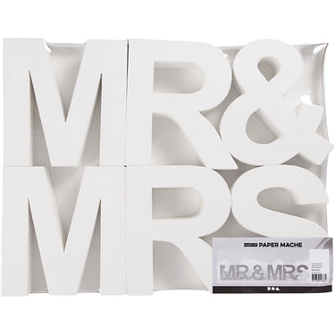 Http: www.cchobby.nl letters-mr-mrs-h-17-5-cm-d-4-5-cm-wit-1-set