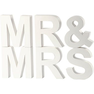 Http: www.cchobby.nl letters-mr-mrs-h-17-5-cm-d-4-5-cm-wit-1-set