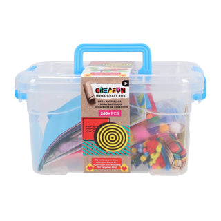 Creafun mega knutselbox compleet 240 delig 24x18x12 cm | 2 stuks