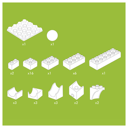 Hubelino knikkerbaan uitbreidingsset katapult - 41dlg.