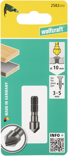 Load image into Gallery viewer, Wolfcraft verzinkboor | ws | 6-kant | ø10mm | 1 stuk - 2582000
