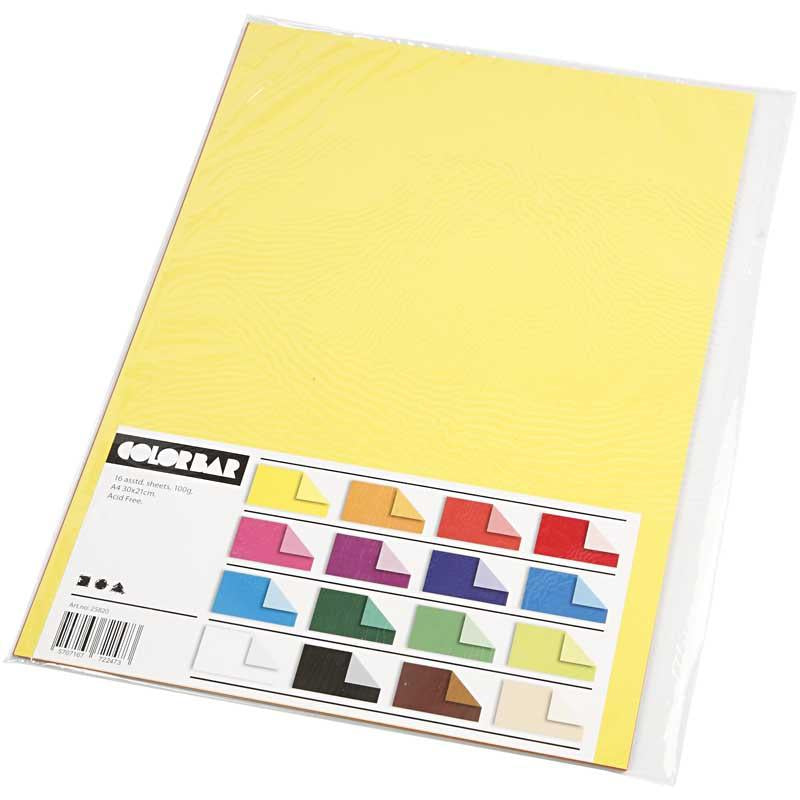 Load image into Gallery viewer, Creativ company https: www.cchobby.nl color-bar-papier-a4-vel-210x297-mm-100-gr-16-div-vellen-1-doos
