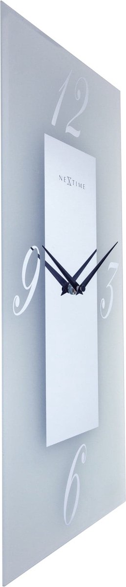 Nextime dali – wandklok – 20 × 50 cm – glas – mat spiegel – stil