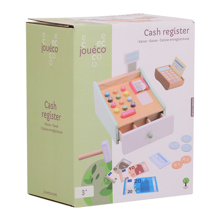 ギャラリービューアに画像をロードする, Jouéco houten kassa met scanner - speelgoedkassa
