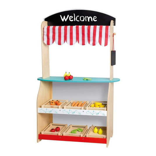 Jouéco houten theater en winkel 2 in 1 - met accessoires - vanaf 3 jaar