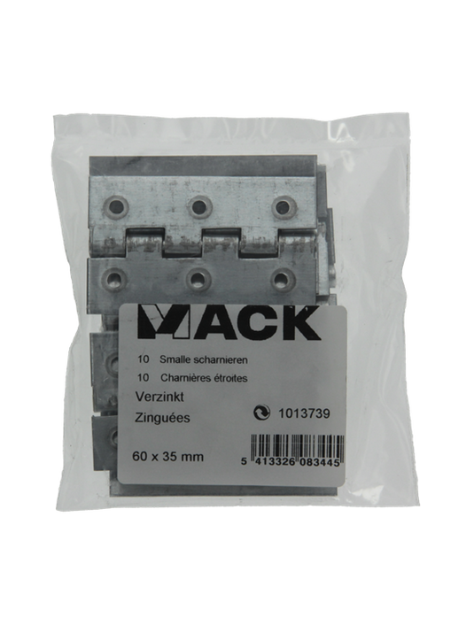 Mack 1013739 - 10 smalle scharnieren verzinkth 60 x b 35 mm | 5 stuks