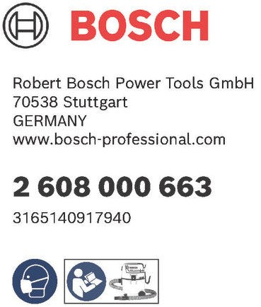 Bosch accessoires harmonicafilter gas 18v-10 l professional - 1st. - 2608000663