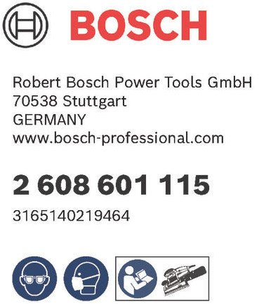 Bosch accessoires gex 125-150 schuurzool middel 150 2608601115 - 2608601115