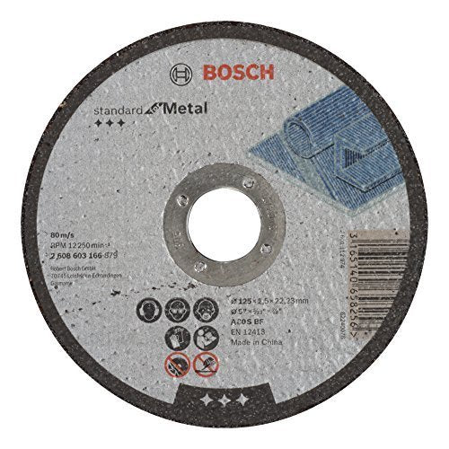 Bosch accessoires doorslijpschijf recht standard for metal a 30 s bf, 125 mm, 22,23 mm, 2,5 mm 1 stuks - 2608603166