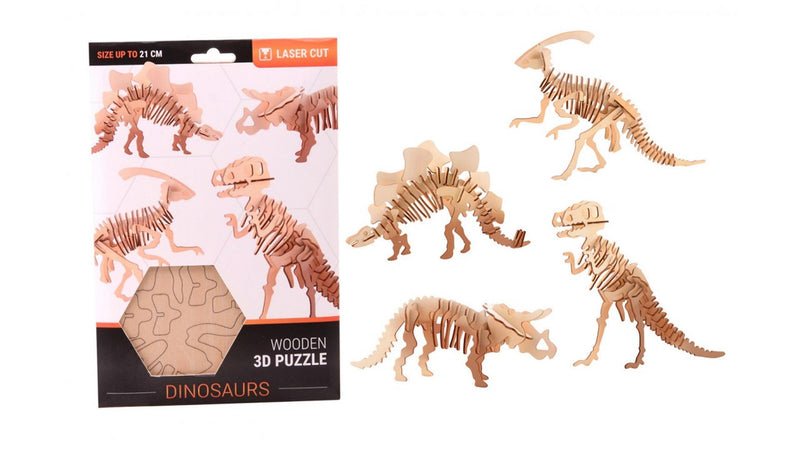 Load image into Gallery viewer, Johntoy john toy houten 3d dinosaurus puzzel
