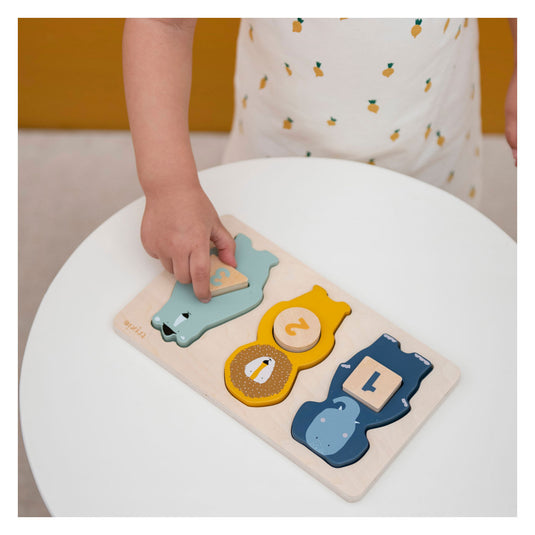 Trixie houten telpuzzel dieren, 6st.