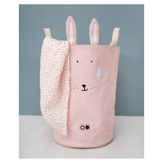 Trixie speelgoedzak small - mrs. rabbit - handige opbergzak voor speelgoed - voor jongens en meisjes - roze