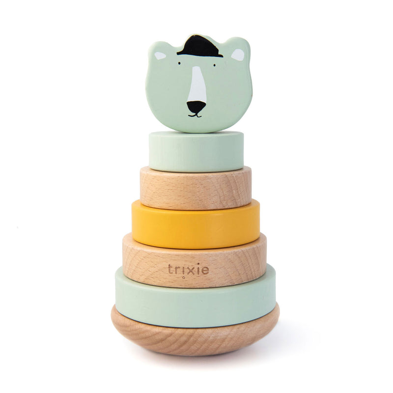 Load image into Gallery viewer, Trixie houten stapelspeelgoed - mr. polar bear, 7dlg.
