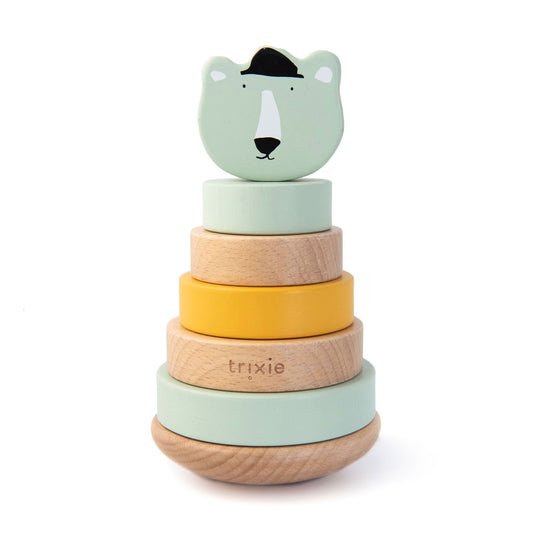 Trixie houten stapelspeelgoed - mr. polar bear, 7dlg.