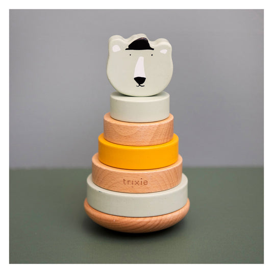 Trixie houten stapelspeelgoed - mr. polar bear, 7dlg.