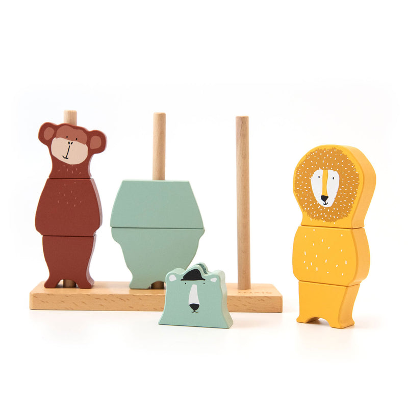 Load image into Gallery viewer, Trixie houten stapel puzzel dieren

