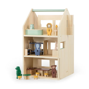 Trixie houten poppenhuis met accessoires
