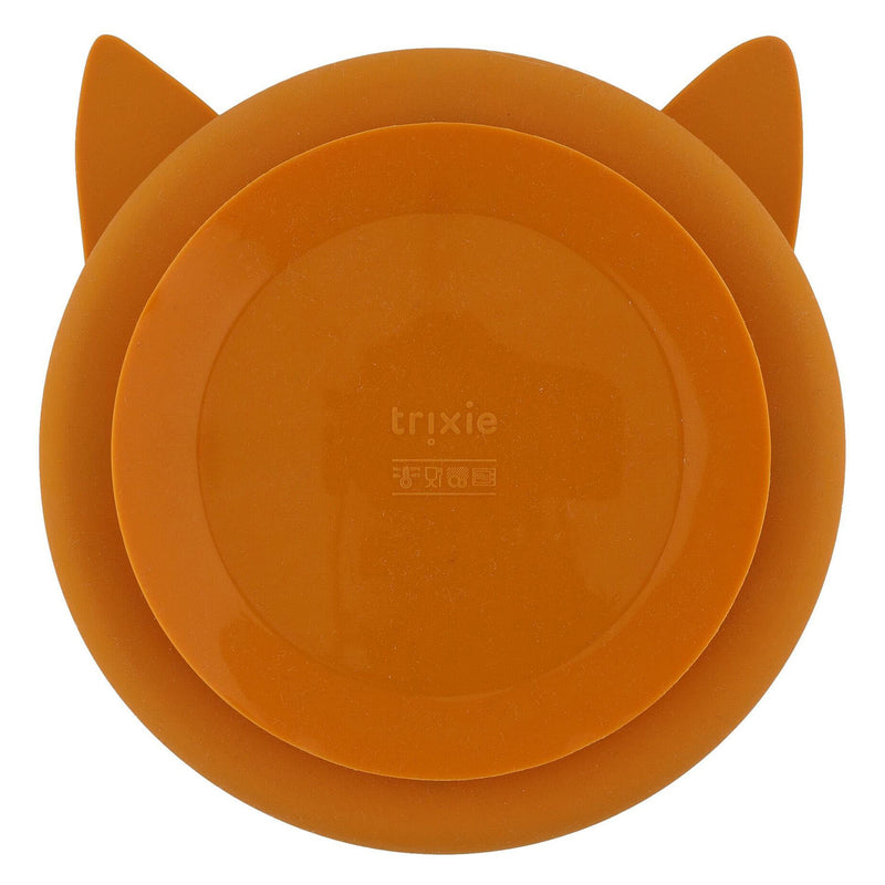 Afbeelding laden in galerijviewer, Trixie siliconen bord met vakjes en zuignap - mr. fox
