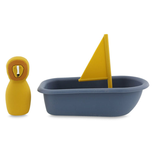 Trixie badspeelgoed zeilboot - mr. lion – siliconen bad speelgoed – drijvend speelgoed voor peuters – vanaf 12 maanden