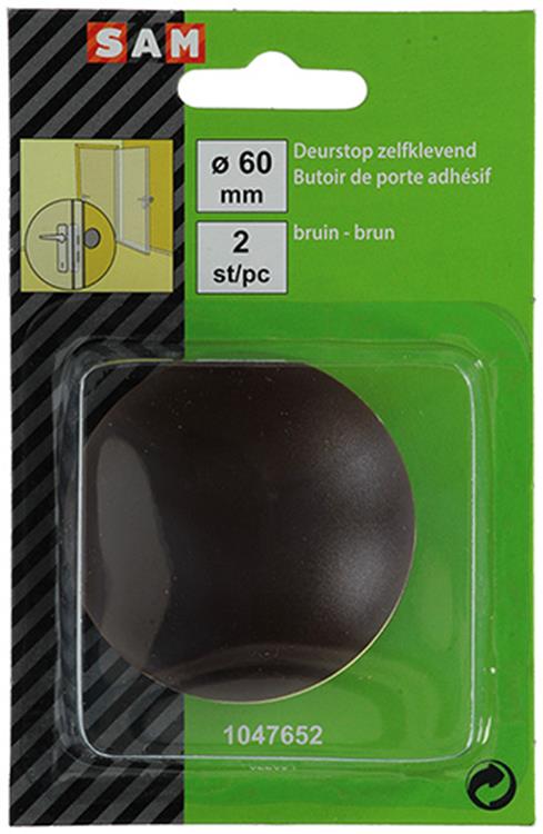Chargez l'image dans la visionneuse de la galerie, Mack 1047652 - deurstop zelfklevend bruin ø 60 mm 2 st pcs | 6 stuks
