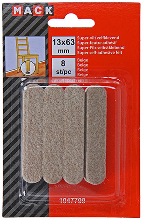 Afbeelding laden in galerijviewer, Mack 1047708 - super-vilt zelfklevend beige 13 x 63 mm 8 st pcs | 12 stuks
