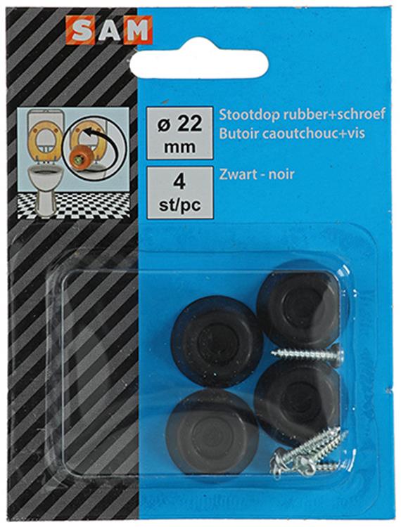 Chargez l'image dans la visionneuse de la galerie, Mack 1047662 - stootdop rubber + schroef zwart ø 22 mm 4 st pcs | 6 stuks
