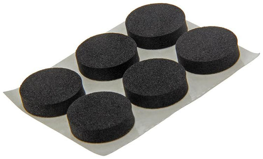 Mack 1047663 - rubberstrip zelfklevend zwart ø 19 mm 12 st pcs | 12 stuks