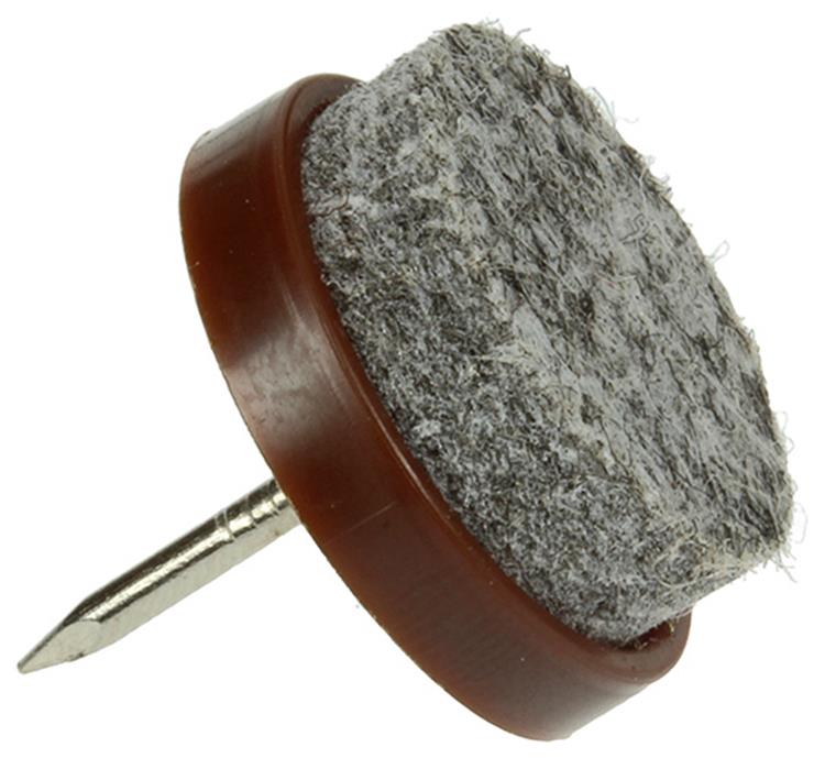 Chargez l'image dans la visionneuse de la galerie, Mack 1047712 - stoelglijder met nagel vilt bruin ø 20 mm 8 st pcs | 6 stuks
