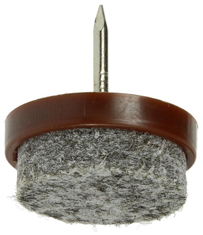 Chargez l'image dans la visionneuse de la galerie, Mack 1047712 - stoelglijder met nagel vilt bruin ø 20 mm 8 st pcs | 6 stuks
