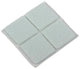Mack 1047715 - viltpastille zelfklevend wit 25 x 25 mm 12 st pcs | 12 stuks