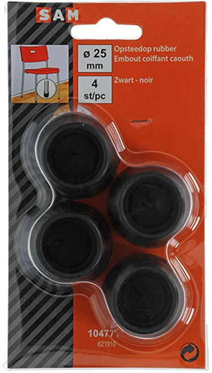 Afbeelding laden in galerijviewer, Mack 1047716 - opsteekdop rubber zwart ø 25 mm 4 st pcs | 6 stuks
