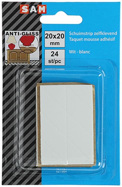 Chargez l'image dans la visionneuse de la galerie, Mack 1047676 - schuimstrip zelfklevend wit 20 x 20 mm 24 st pcs | 6 stuks
