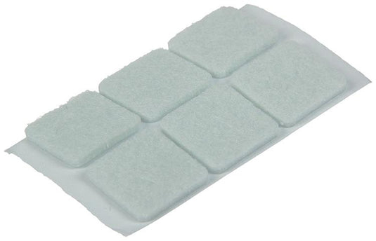 Mack 1047727 - viltpastille zelfklevend wit 19 x 19 mm 18 st pcs | 12 stuks