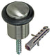 Mack 1047631 - deurstop cilindermodel inox look ø 20h30 mm 1 st pc | 6 stuks